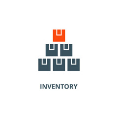 Inventory icon with simple element illustration concept symbol design used for web and mobile