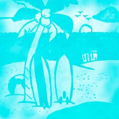 surfer and surfboard