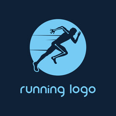running sport logo illustration vector design