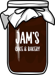 Jam collection on black background