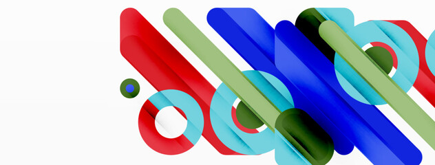 Creative geometric wallpaper. Minimal lines and circles background