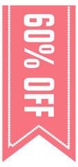 sale banner isolated on transparent background
