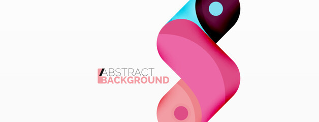 Creative geometric wallpaper. Round arrow shape minimal geometric background. Techno business template for wallpaper, banner, background or landing