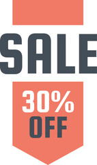sale banner isolated on transparent background