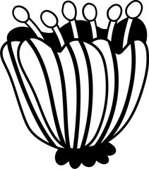 flower illustration on transparent background