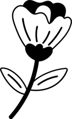 flower illustration on transparent background