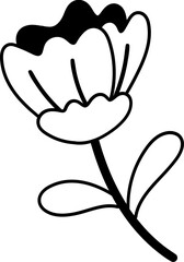 flower illustration on transparent background