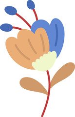flower illustration on transparent background