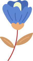 flower illustration on transparent background