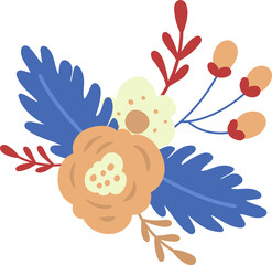 flower illustration on transparent background