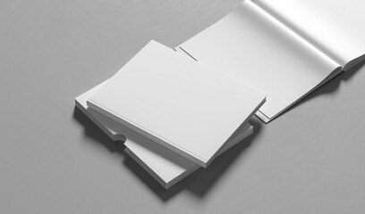 Slipcase book mock up isolated on white background. 3D illustration.
