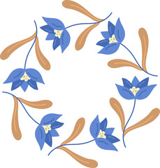 flower illustration on transparent background