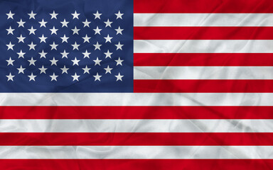 Illustration of the USA national flag. High quality illustration.