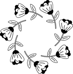 flower illustration on transparent background