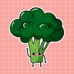 Cute Broccoli Illustration