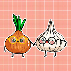 Onion and Garlic Illustration