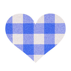 Heart shape with tartan texture.