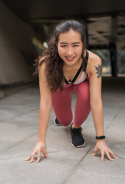 Asian woman exercising for fitness