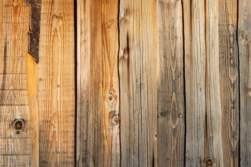 Old raw textured wood planks. Brown textured wood boards.