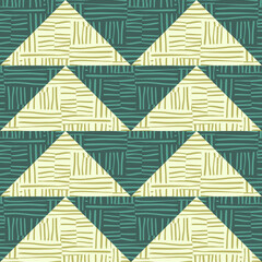 Tribal mosaic seamless pattern. Abstract geometric ethnic tile. Creative vintage ornament.