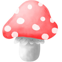 Watercolor Mushroom