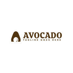 Letter A Logo Design Template, Avocado Logo