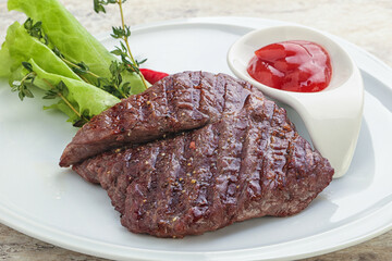 Grilled machete skirt beef steak