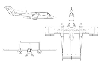 Avi&oacute;n de observaci&oacute;n bimotor ov-10