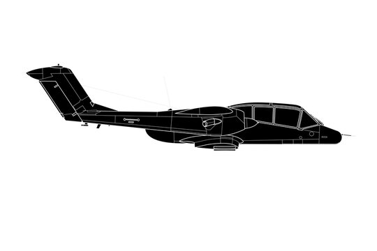 Avión de observación bimotor ov-10