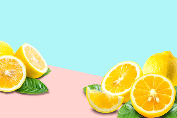 fresh lemon slice, lemon background