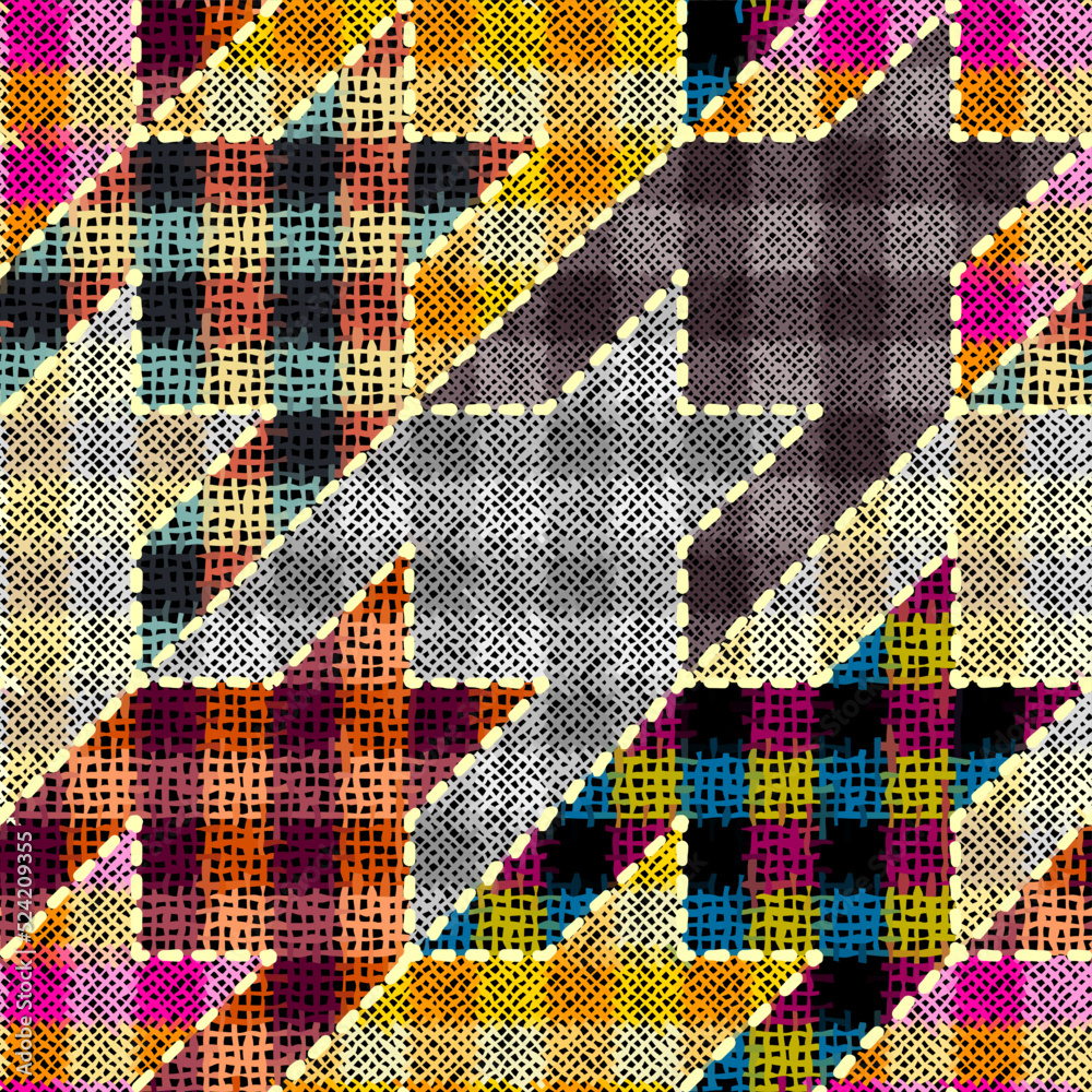 Poster Imitation of a texture of rough canvas. Seamless pattern.