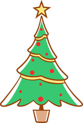 Christmas tree illustration.