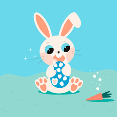 rabbit 2023 easter bunny with easter egg