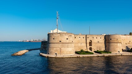 The Aragonese Castle in Taranto, in the South of Italy
