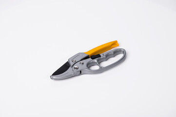 pruning shears on a white background