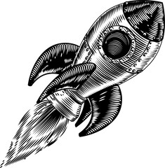 Vintage rocket space ship © Christos Georghiou