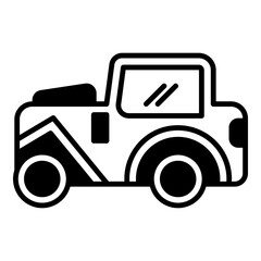 cute toy car icon