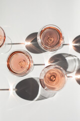 Rosé Wein Gläser