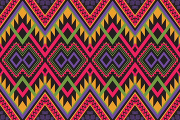 Geometric ethnic flower pattern for background,fabric,wrapping,clothing,wallpaper,Batik,carpet,embroidery style.