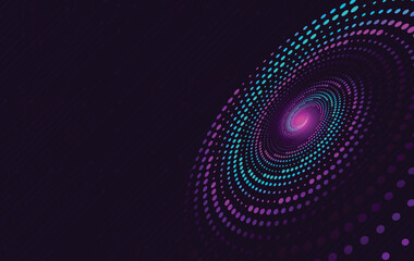 Big data technology circle design background. Internet connection, abstract sense of science and technology analytics concept graphic design. Vector illustration