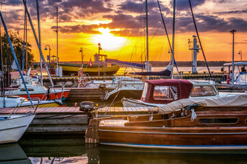 Marina. Nowe Warpno, West Pomeranian Voivodeship, Poland.