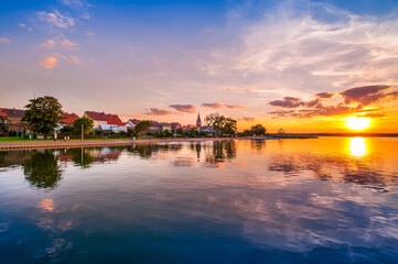 View from the yacht port. Nowe Warpno, West Pomeranian Voivodeship, Poland
