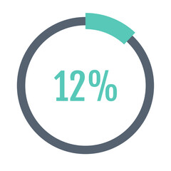 12% circle diagrams Infographics