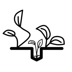 green leaf logo, logo for gogreen, logo for the environment, logo with a green theme , Icon Leaf Go Green