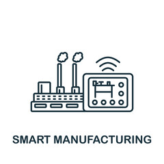 Smart Manufacturing icon. Line simple icon for templates, web design and infographics