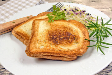 croque-monsieur en gros plan dans une assiette