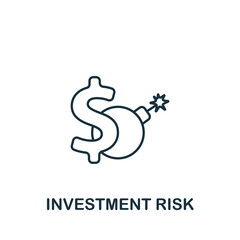 Fototapeta premium Investment Risk icon. Line simple icon for templates, web design and infographics