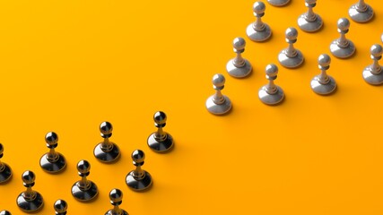 Chess pawns abstract concept background