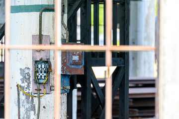 夏の旧豊後森機関庫　内部　大分県玖珠郡	Former Bungomori locomotive storehouse in summer. Ooita-ken Kusu-gun.
