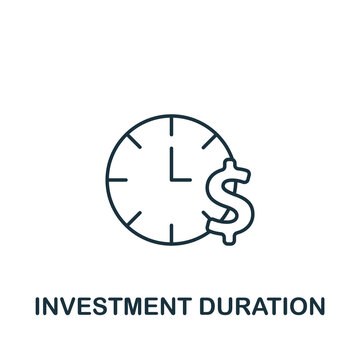 Investment Duration icon. Line simple icon for templates, web design and infographics